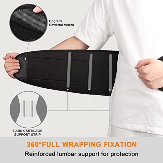 Unique Bargains Back Brace for Lower Back Pain Women Men Breathable Lumbar  Support Belt for Ease Herniated Disc Scoliosis M Size