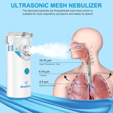 Healrecux Portable Nebulizer,Mesh Nebulizer for Adults and Kids of Cool Mist with Two Modes,Handheld Nebulizer for Travel Office Home use