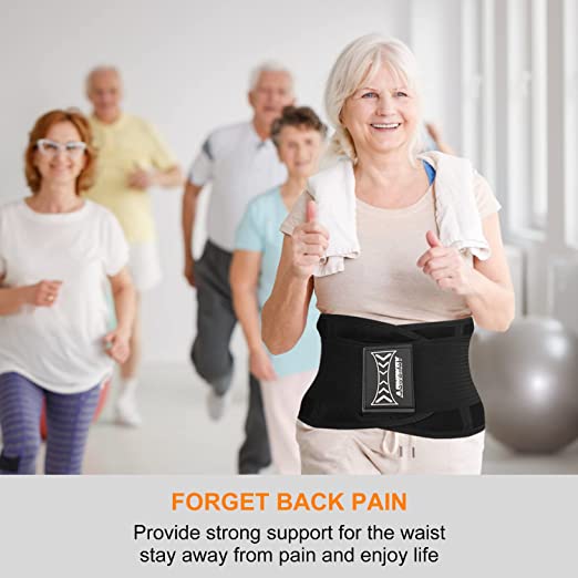 Lumbar Support Belt, Back Bace for Women Men - Waist Back Support