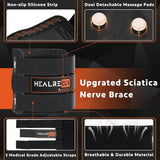 Healrecux Sciatica Pain Relief Brace Devices, Upgrated Brace for Sciatic Relief with Dual Detachable Pressure Pads, Sciatic Nerve Brace Acupressure Massage Point Brace for Calf Compression